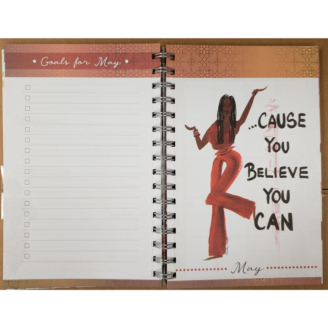 Believe You Can 2022 Weekly Planner-Weekly Planner-Cidne Wallace-8.25x5.375 inches-2022-The Black Art Depot