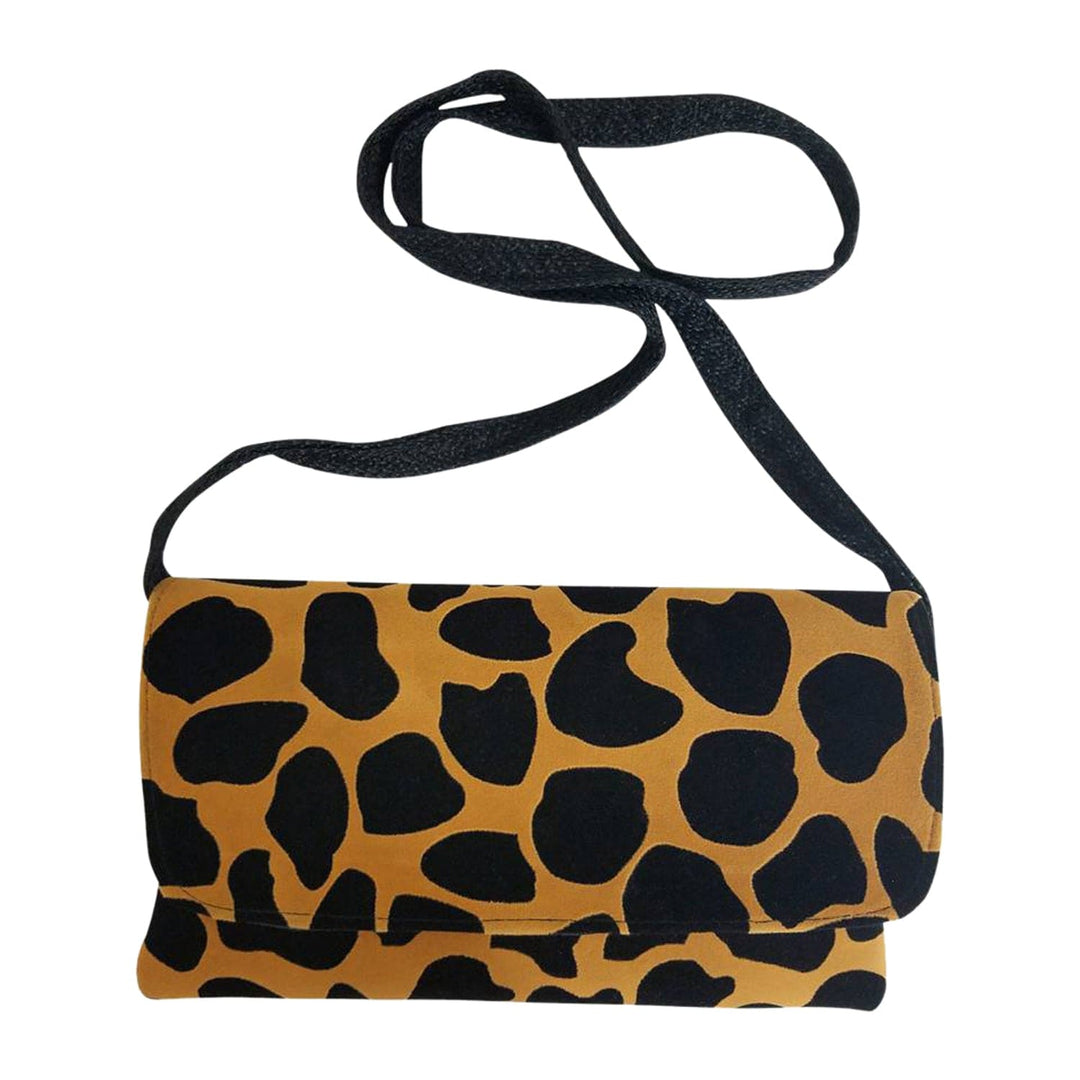 Authentic African Hand Made Giraffe Print Envelope Clutch (Kenya)