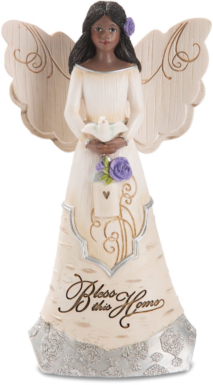 Bless this Home: African American Angel Figurine (Ebony Elements Collection)
