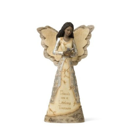 African American Friend Angel Figurine: Elements Collection by Pavilion Gifts