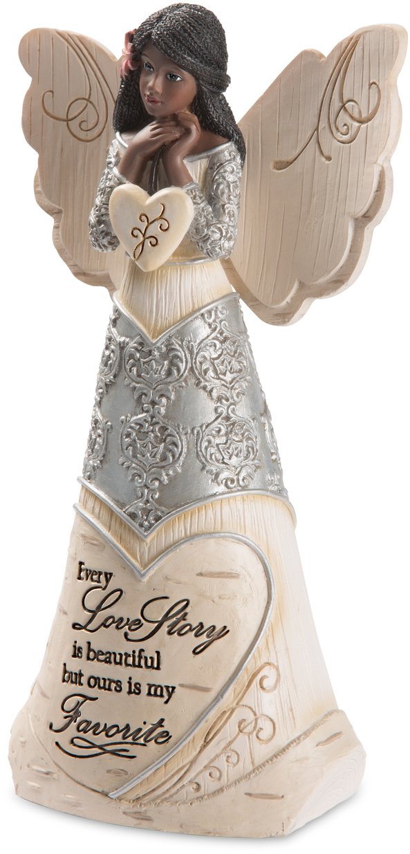 Love Story: African American Angel Figurine (Ebony Elements Collection)