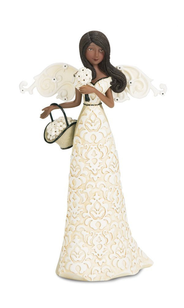African American Joy Angel Figurine: Modeles Collecton by Pavilion Gifts