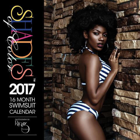 Shades of Color Swimsuit-Calendar-Shades of Color-12x12 inches-2017-The Black Art Depot
