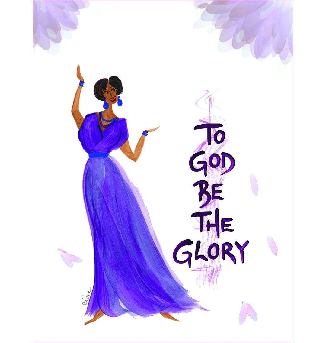 To God be the Glory: African American Note Cards by Cidne Wallace
