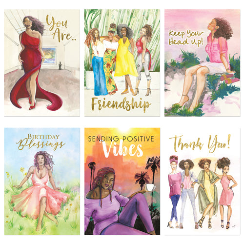 All Occasion Cards (Phenomenal Women Collection)-Greeting Card-Sara Myles-5x7 inches-18 Greeting Cards-The Black Art Depot