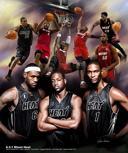 Miami Heat Black Framed Team Logo Jersey Display Case
