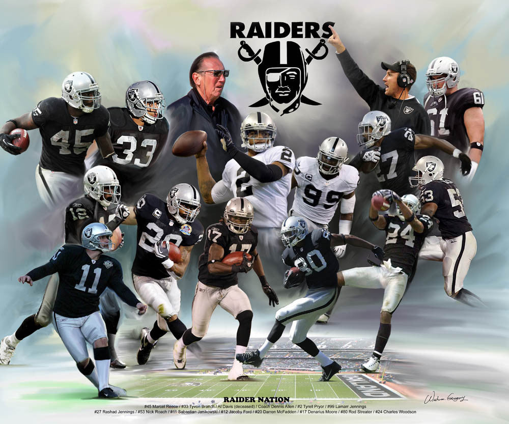 Raider Nation (Oakland Raiders) by Wishum Gregory – The Black Art