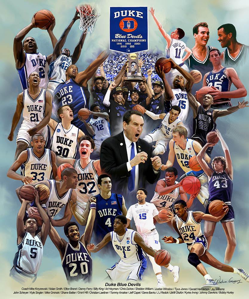 Duke Blue Devils by Wishum Gregory – The Black Art Depot