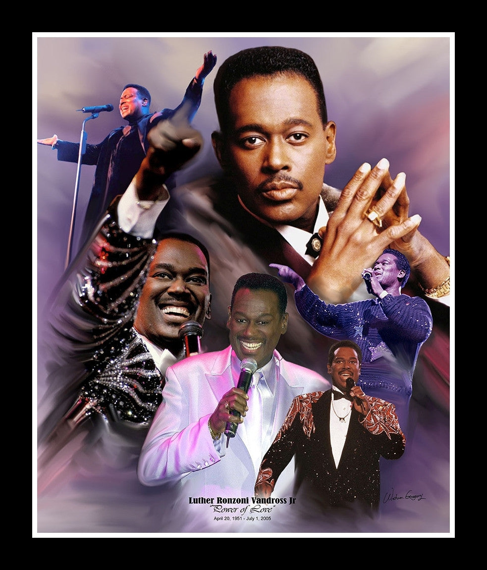 Luther Vandross: The Power of Love by Wishum Gregory (Black Frame)