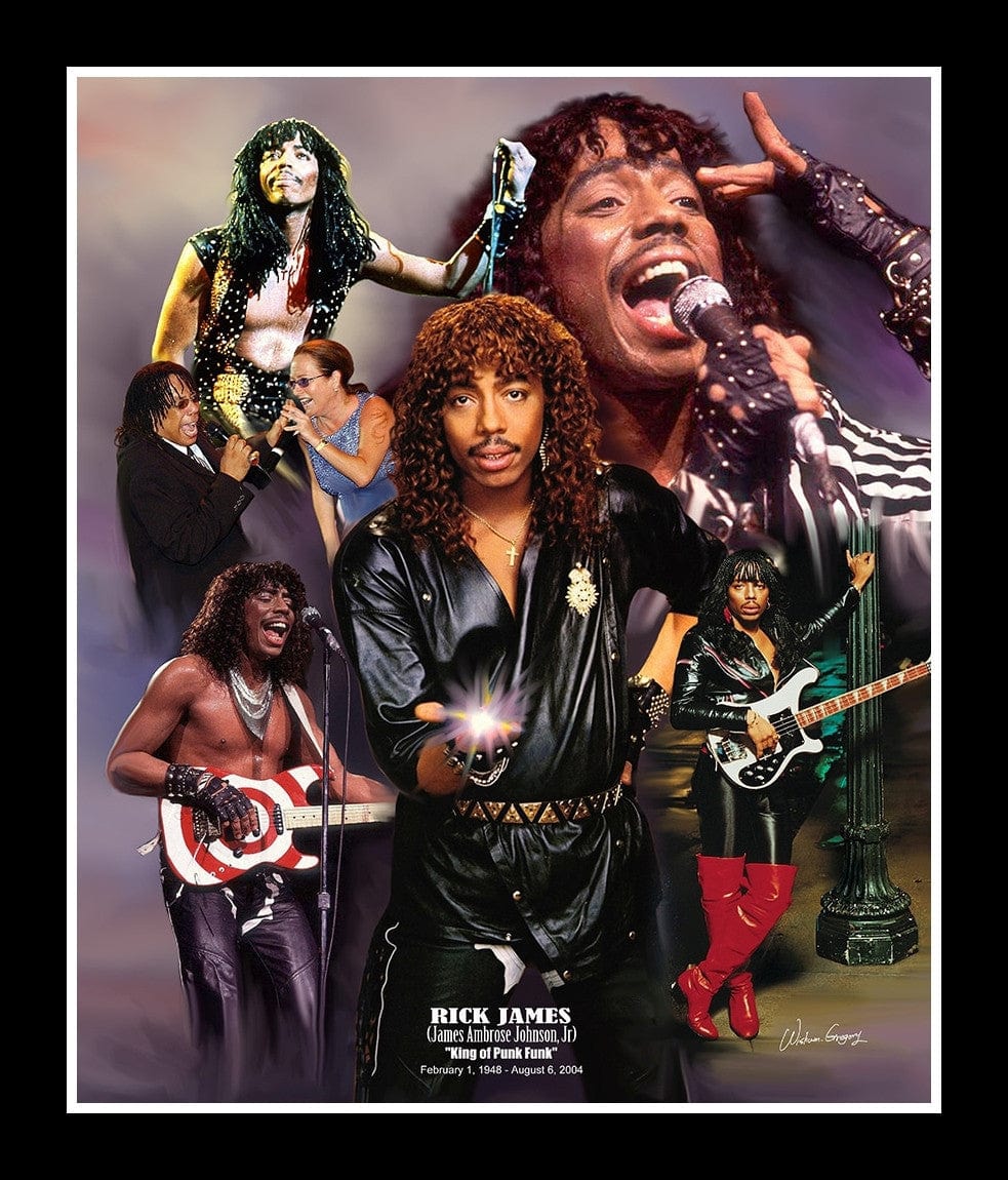 2 of 2: Rick James: King of Punk Funk by Wishum Gregory (Black Frame)