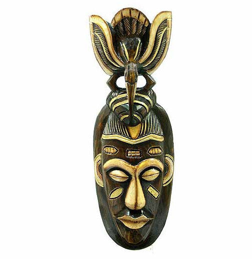 Bird Mask-Indonesian Decor-Stoneage Global Arts-20 inches-Wood-The Black Art Depot