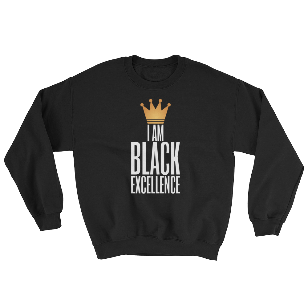 1 of 6: I Am Black Excellence Men's Athletic Sweatshirt by RBG Forever (Black)