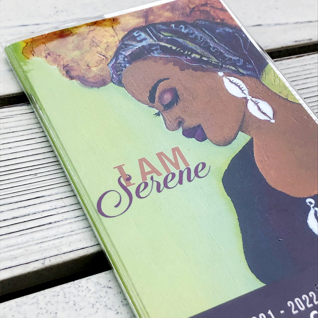 I Am Serene-Checkbook Planner-Gbaby-6.5x3.5 inches-2021-2022-The Black Art Depot