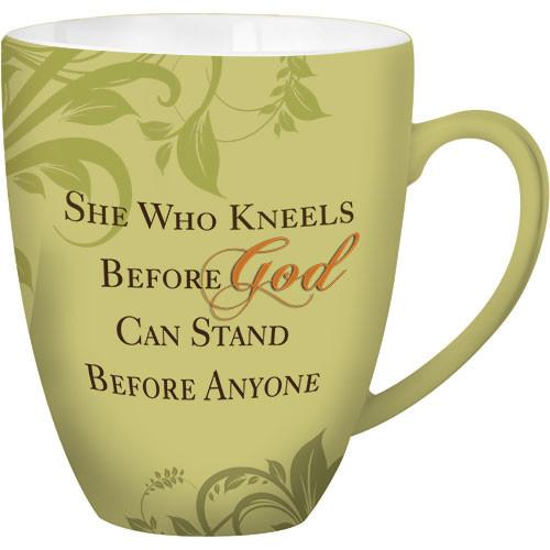 She Who Kneels: African American Religious Drum Mug (Back)