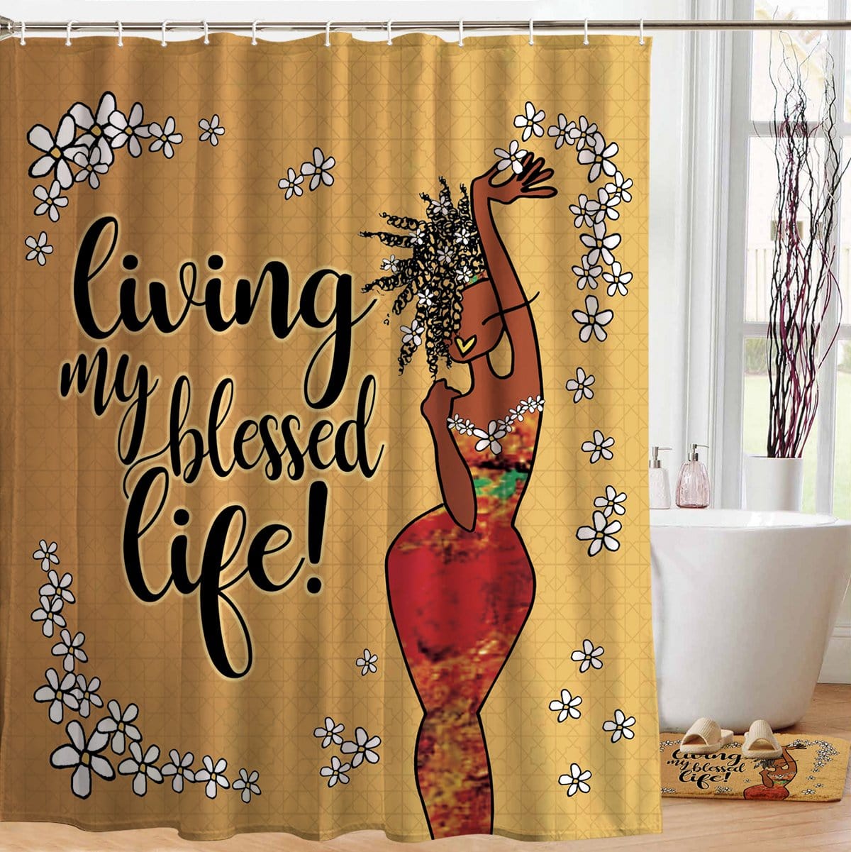 African american store shower curtains