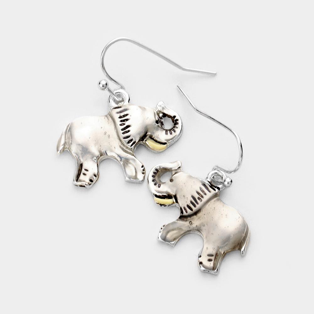 Elephant Fishhook Earrings by Elephant Boutique – The Black Art Depot
