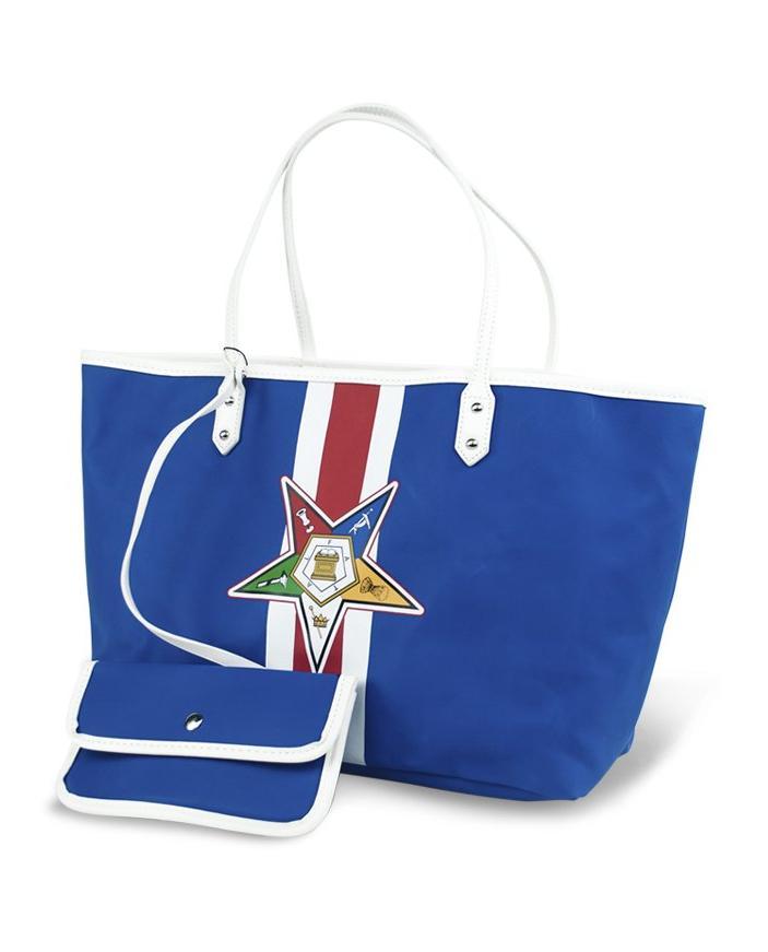 Order of the Eastern Star Blue Red White Tote Bag with Wallet The Black Art Depot