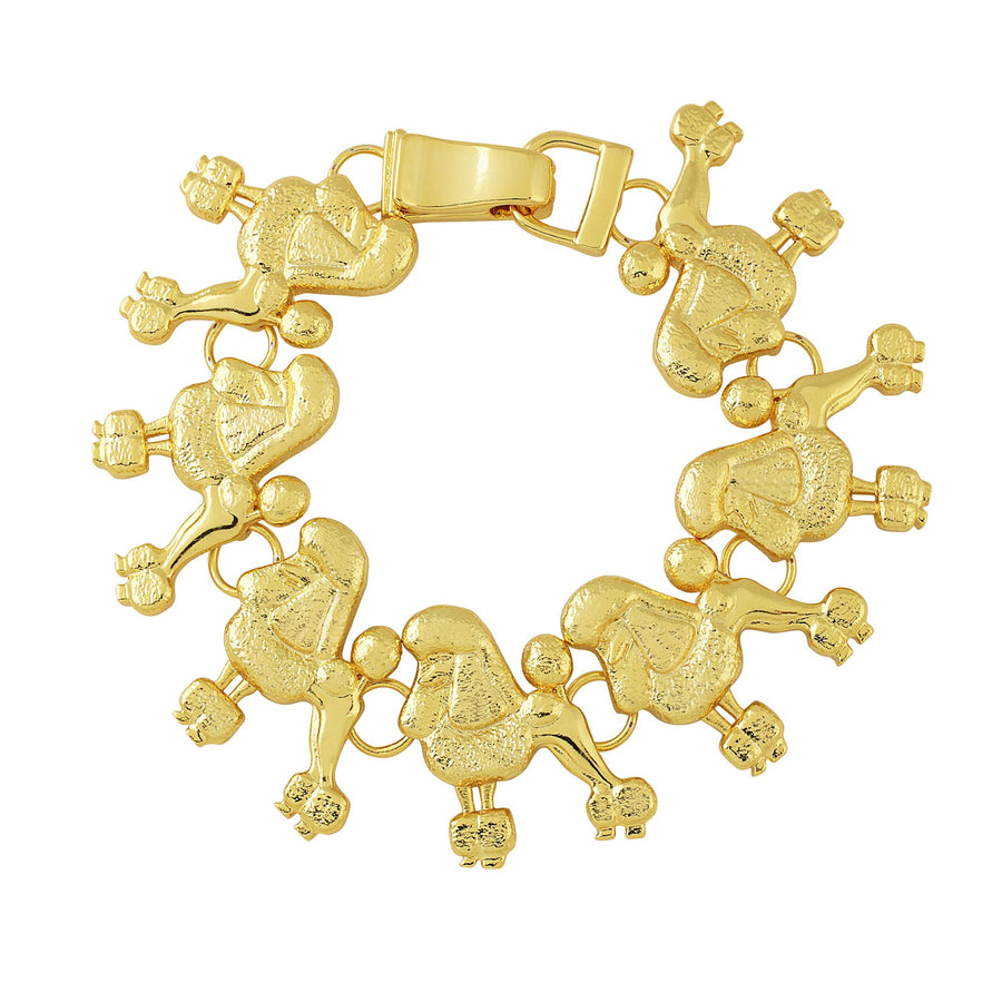 Sigma Gamma Rho Inspired Elegant Poodle Gold Tone Hinge Bangle