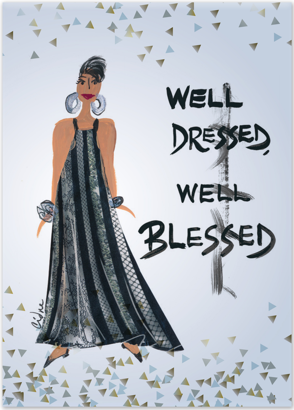 Well Dressed Well Blessed: African American Magnet by Cidne Wallce
