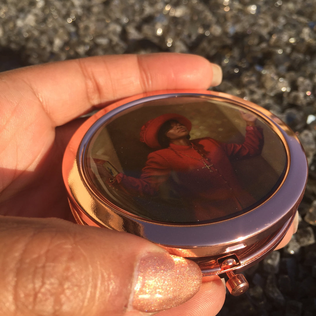 Blessed and Highly Favored: African American Pocket Mirror by Henry Battle