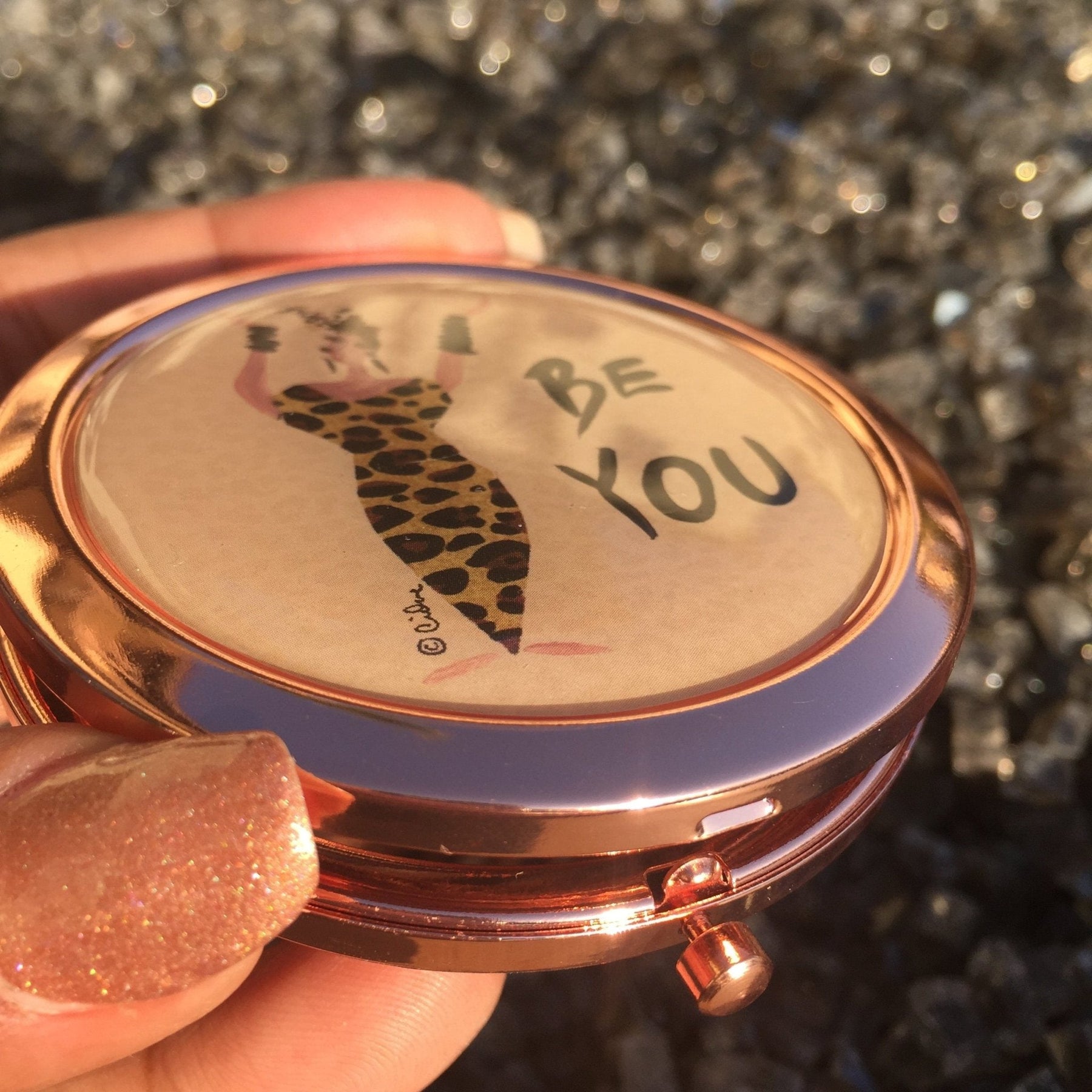 3 of 4: Be You: African American Pocket Mirror by Cidne Wallace