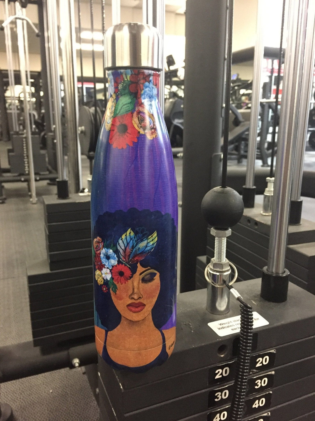 Believe, Blossom and Become: African American Stainless Steel Bottle by GBaby