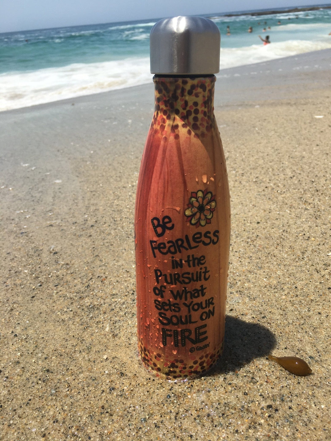 Soul on Fire: African American Stainless Steel Bottle by Sylvia "Gbaby" Cohen