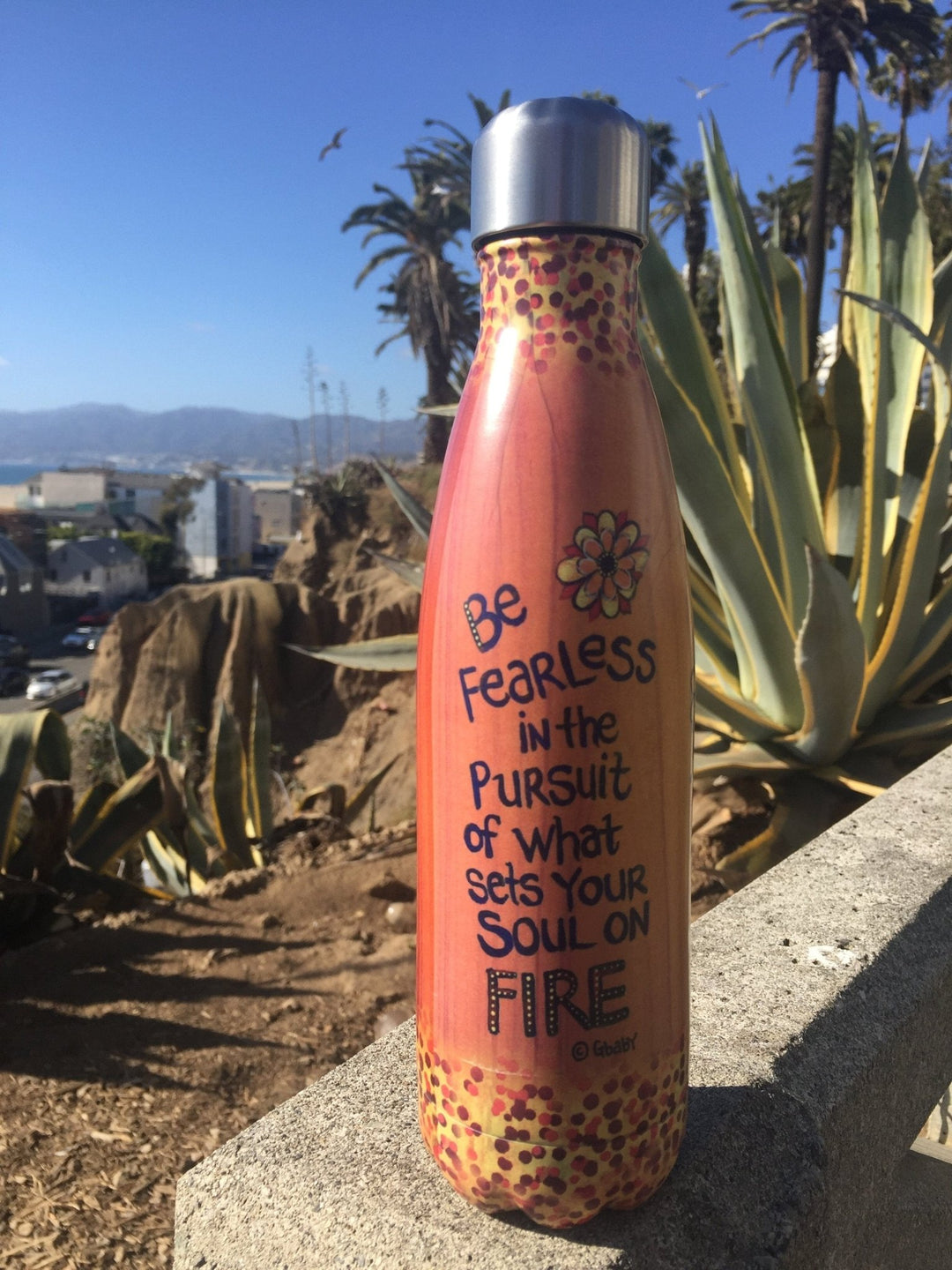 Soul on Fire: African American Stainless Steel Bottle by Sylvia "Gbaby" Cohen