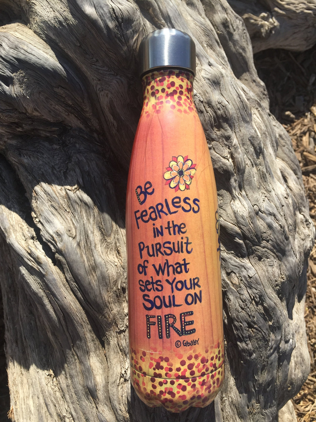 Soul on Fire: African American Stainless Steel Bottle by Sylvia "Gbaby" Cohen