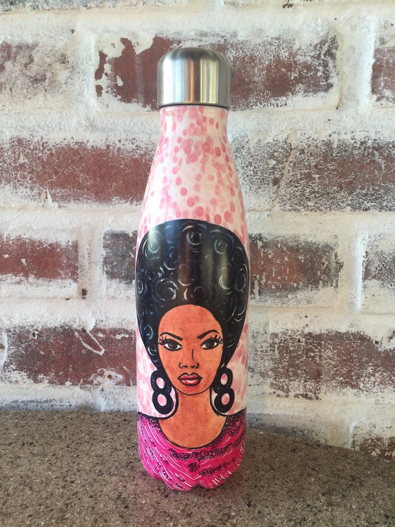 4 of 8: Change Your Thoughs: African American Stainless Steel Bottle by Gbaby