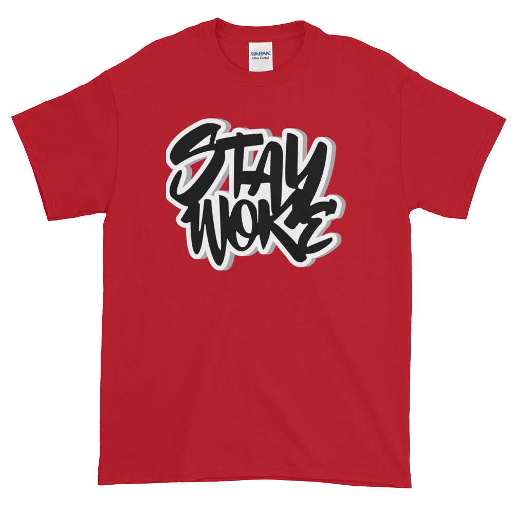 Stay Woke: African American Cultural T-Shirt by RBG Forever (Red)