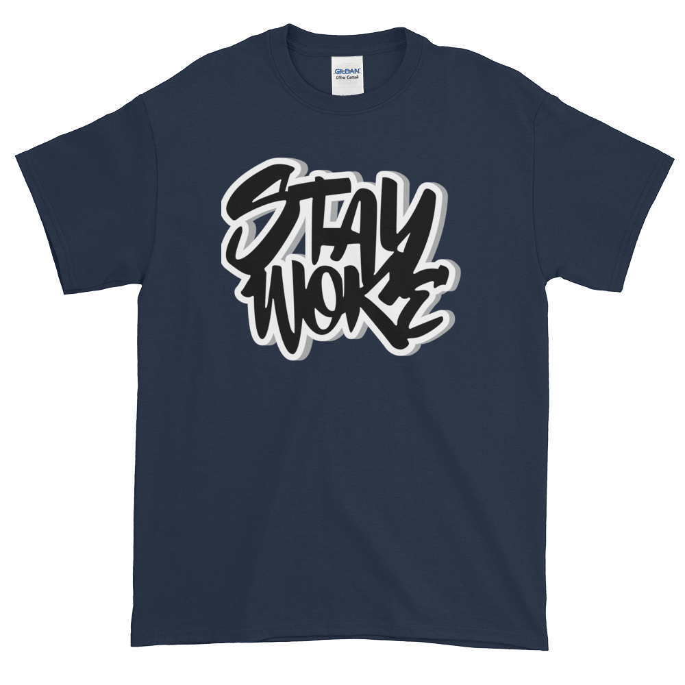 9 of 12: Stay Woke: African American Cultural T-Shirt by RBG Forever (Navy Blue)