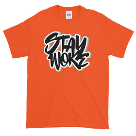 Stay Woke: African American Cultural T-Shirt by RBG Forever (Orange)