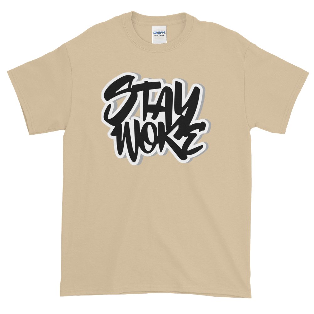 10 of 12: Stay Woke: African American Cultural T-Shirt by RBG Forever (Beige)