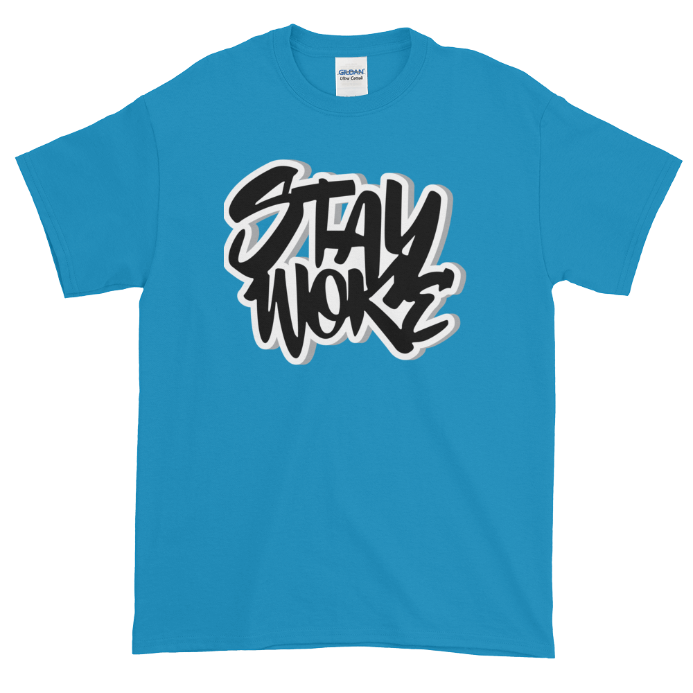Stay Woke: African American Cultural T-Shirt by RBG Forever (Sapphire)