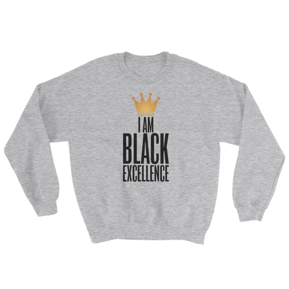5 of 6: I Am Black Excellence Men's Athletic Sweatshirt by RBG Forever (Grey)