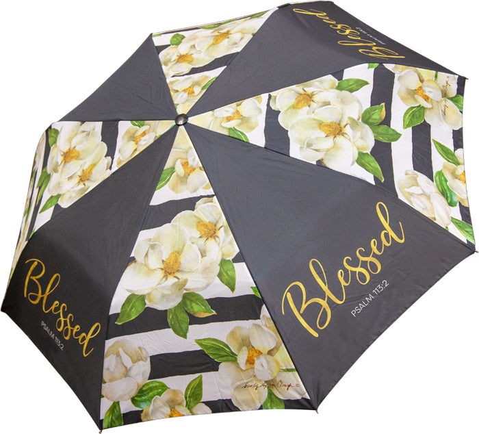 Blessed Magnolia Umbrellla-Umbrella-African American Expressions-38 Inch arc-Umbrella-The Black Art Depot