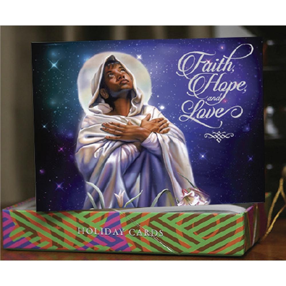 Museums & Galleries Charity Christmas Cards - Box Of 20, Traditional Religious 4 Designs With Envelopes