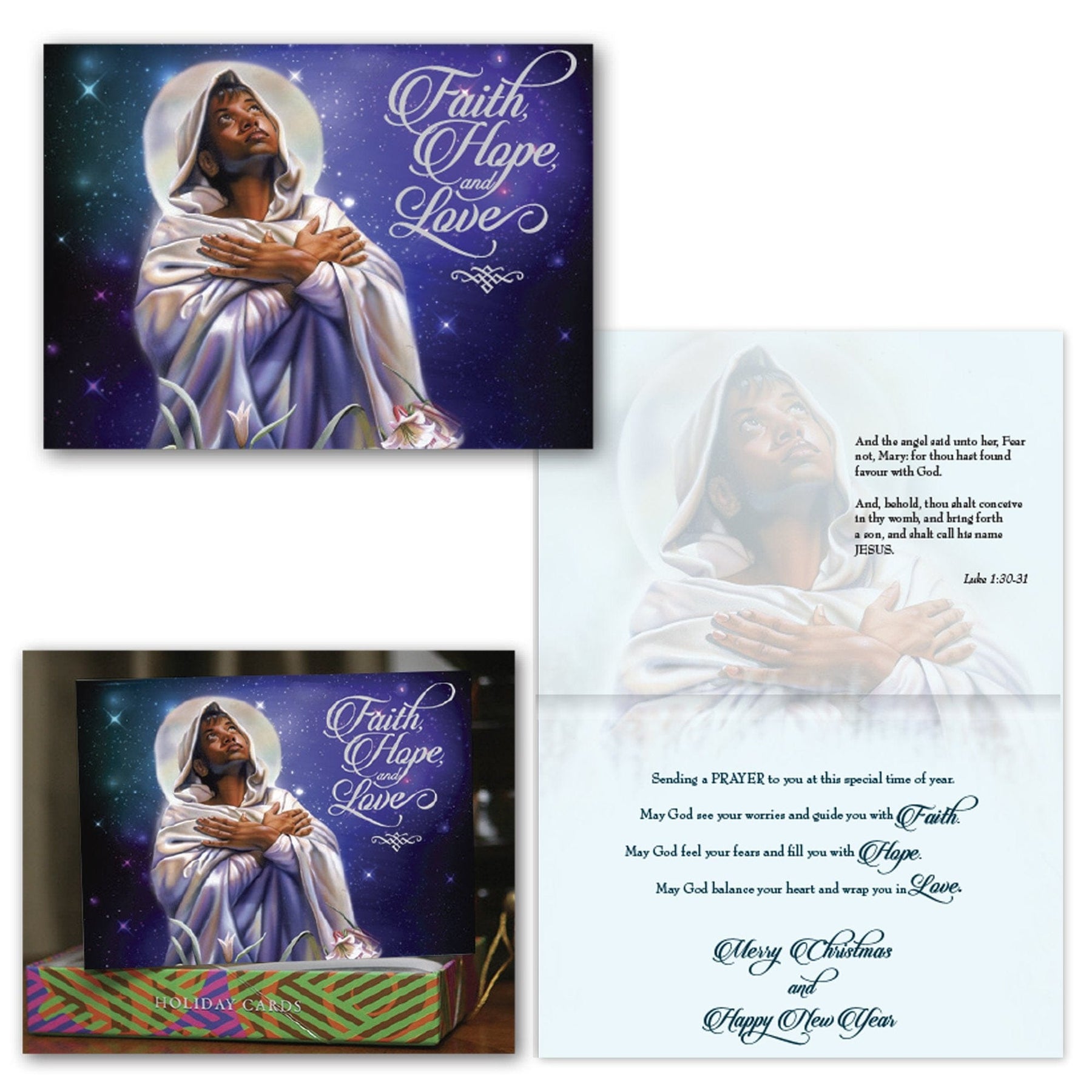 2 of 2: Faith, Hope & Love by Aaron and Alan Hicks: African American Christmas Card Box Set