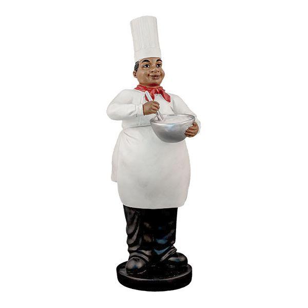 African American Chef with Spoon Figurine