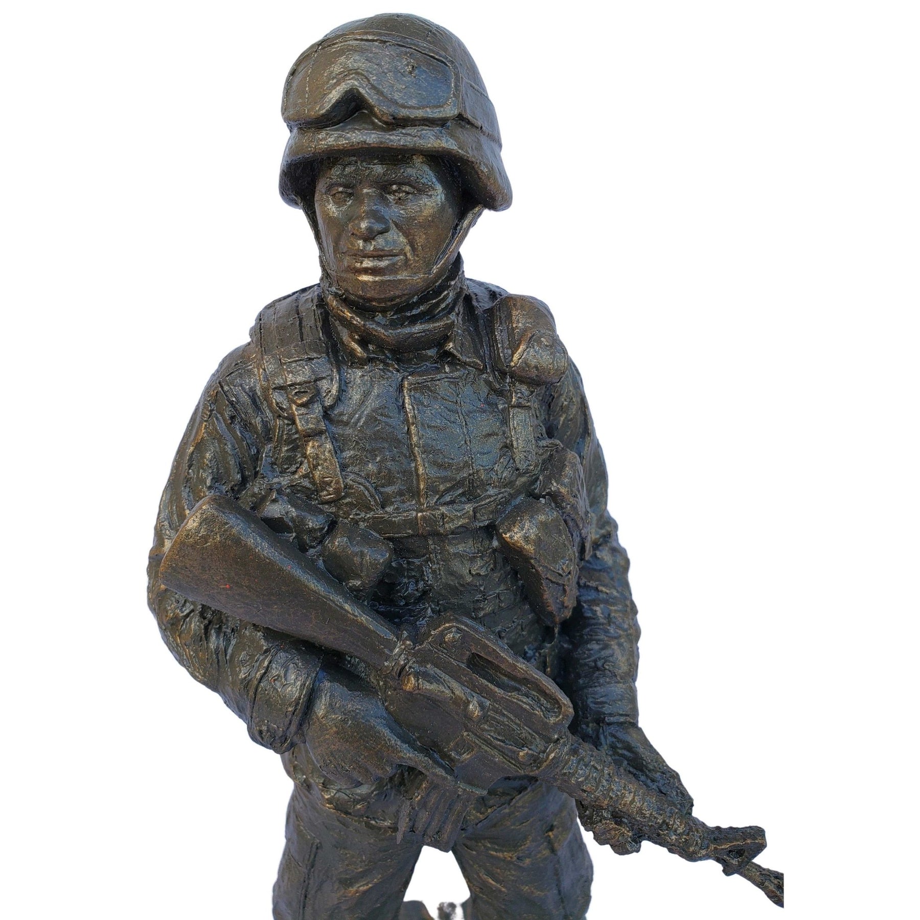 4 of 12: African-American Soldier Figurine by Michael Garman (Bronze Tone)