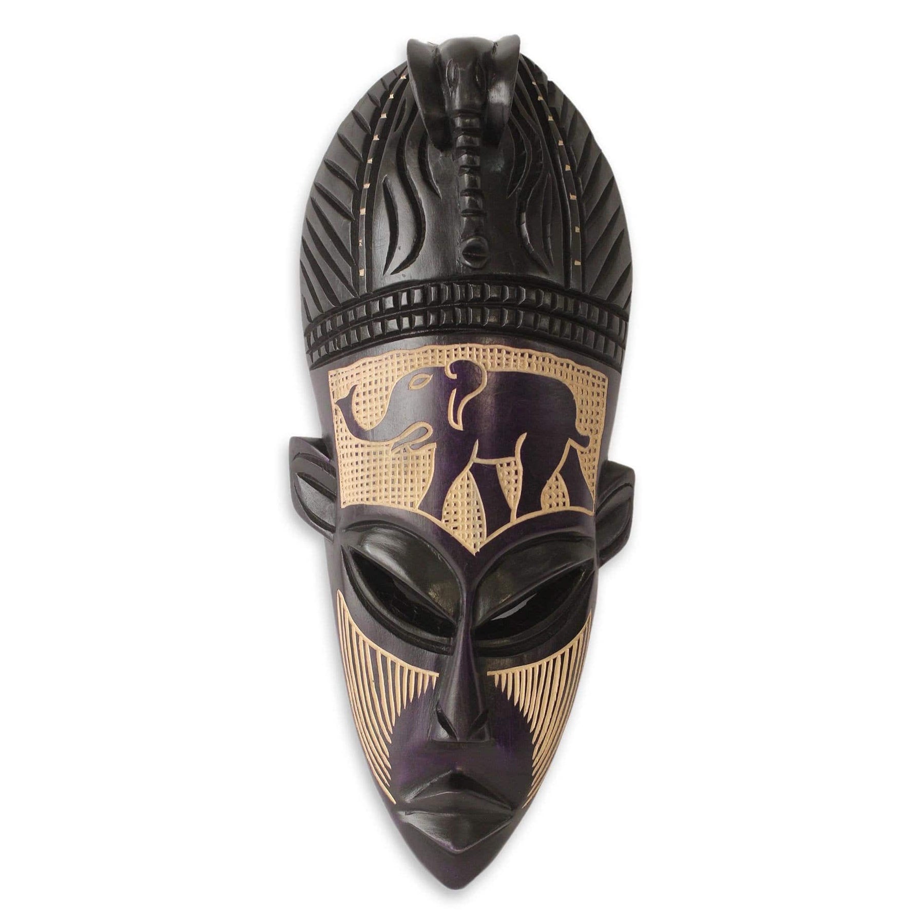 1 of 3: Authentic West African Elephant Spirit Mask by Theophilus Sackey (Ghana)