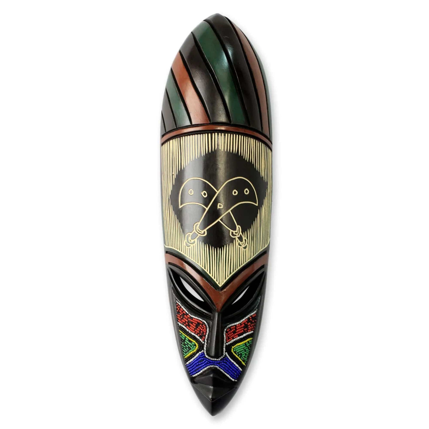 1 of 2: Authentic African Hand Made Akofena Mask by Awudu Saaed