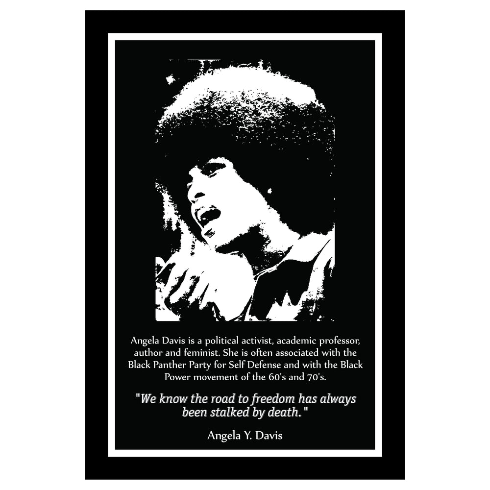 Angela Davis: The Road to Freedom by Sankofa Designs (Black Frame)