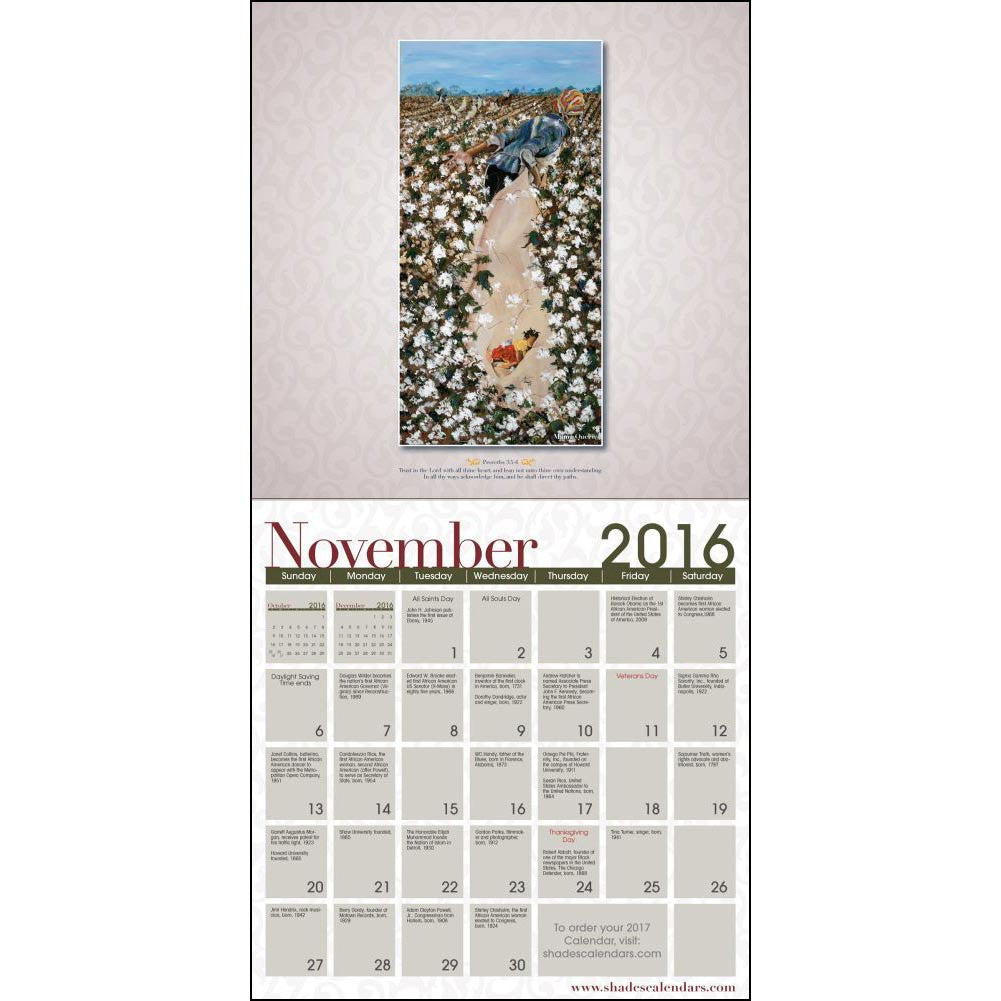 The Art of Annie Lee: 2016 African American Wall Calendar (Inside)