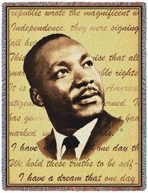 Martin Luther King Tribute Tapestry Throw