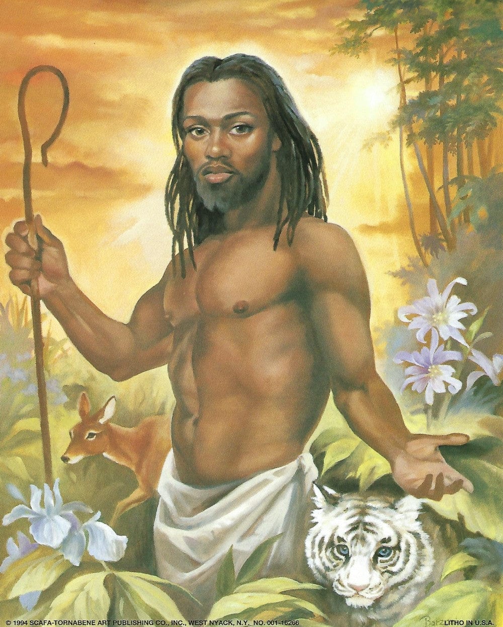 Black Jesus: The Good Shepherd by Vincent Barzoni (Art Print