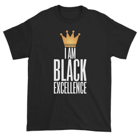 I Am Black Excellence Men's Short Sleeved T-Shirt (Black)