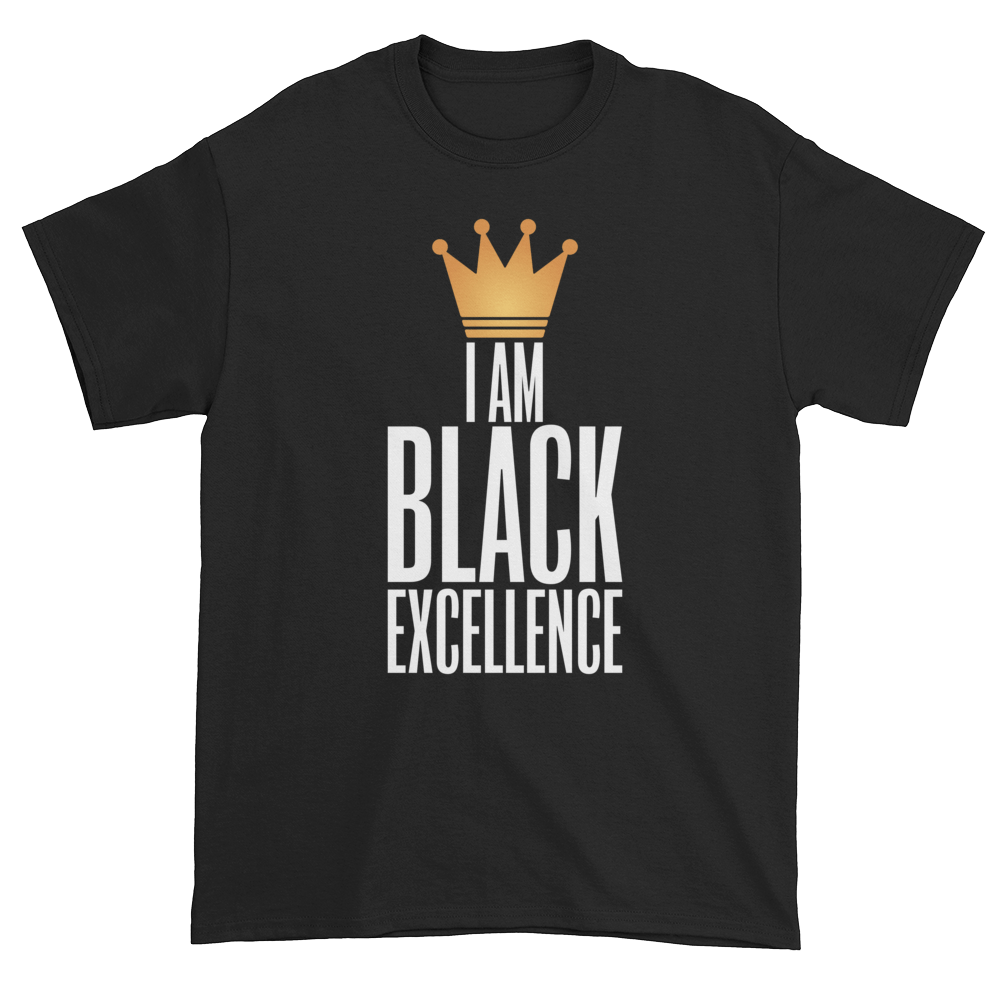 1 of 9: I Am Black Excellence Men's Short Sleeved T-Shirt (Black)