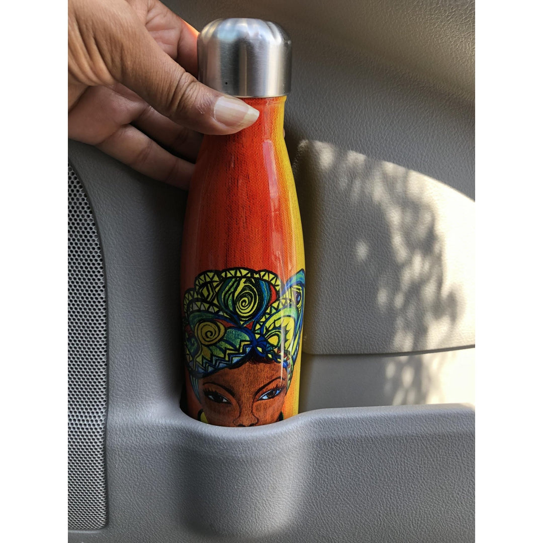 Blessed to Live Without Stress by Sylvia "Gbaby" Cohen: African American Stainless Steel Bottle
